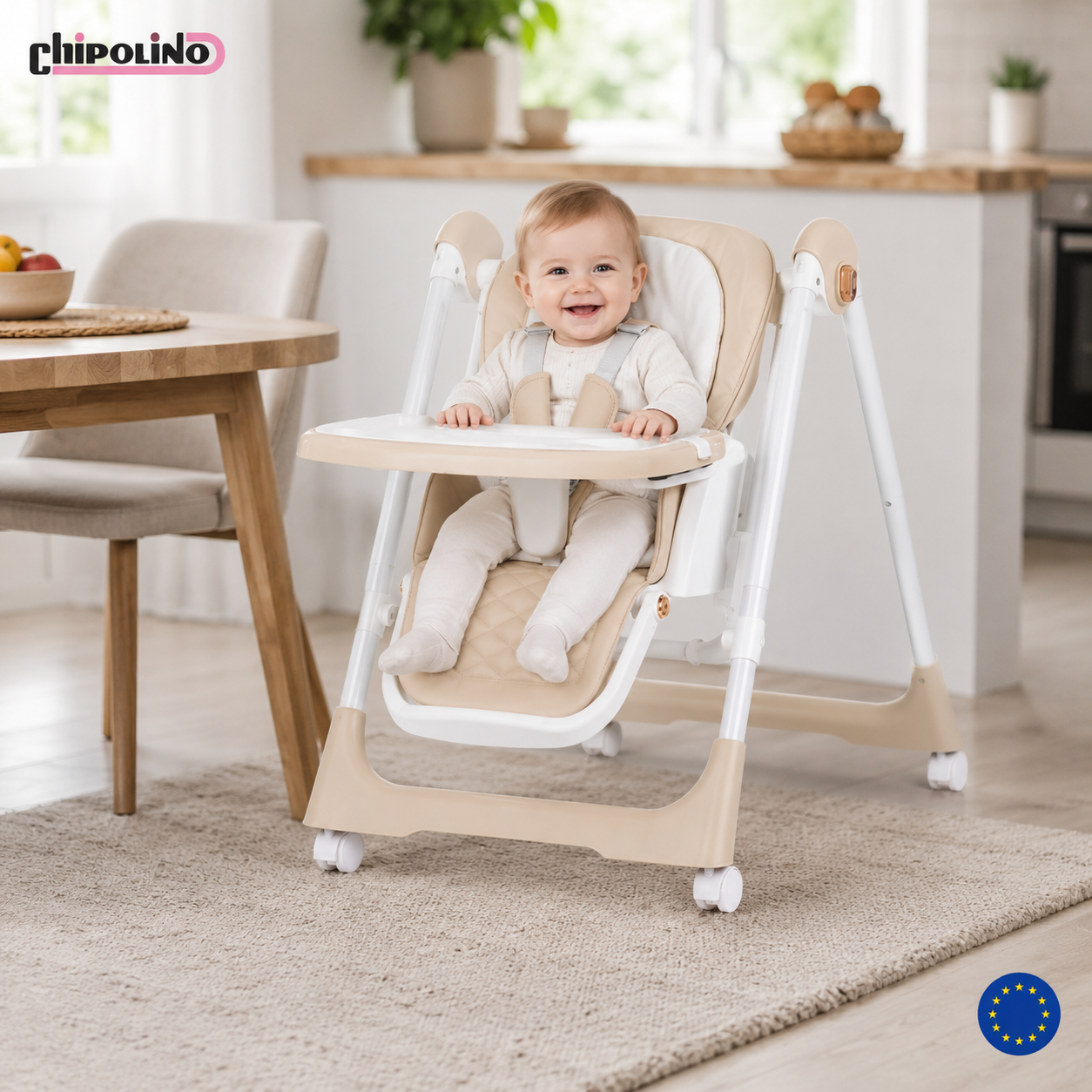 milk shake High chair/swing 2 in 1 - beige