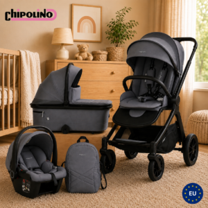 Stroller 3 in 1 + base isofix - Anthracite