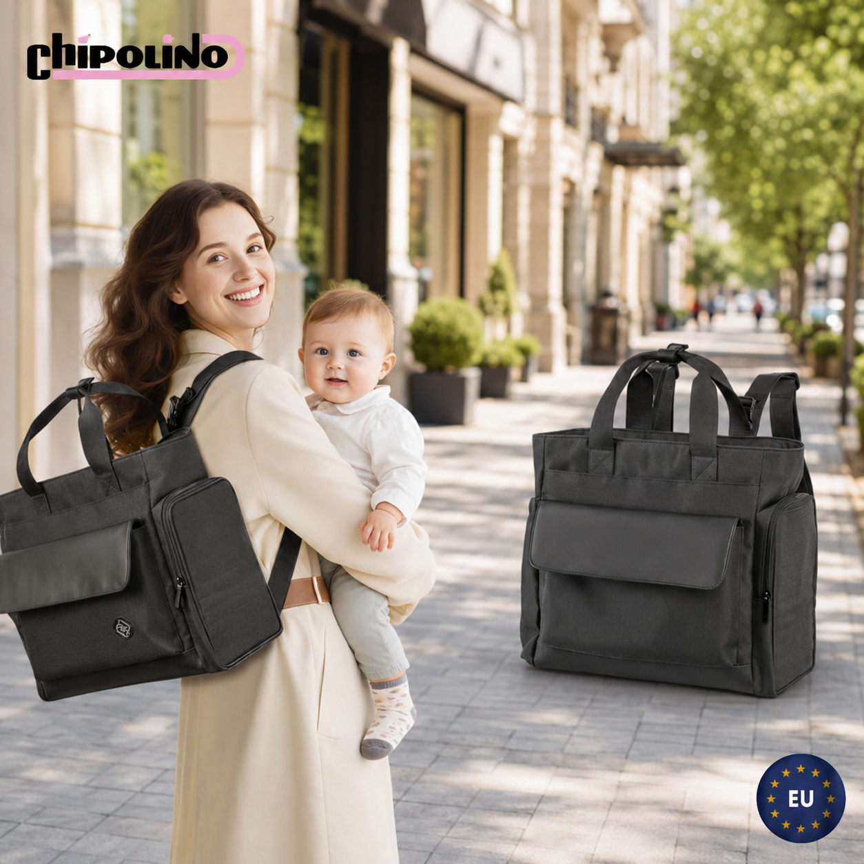Diaper Backpack Noir