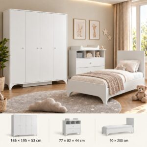peak bedroom white four doors