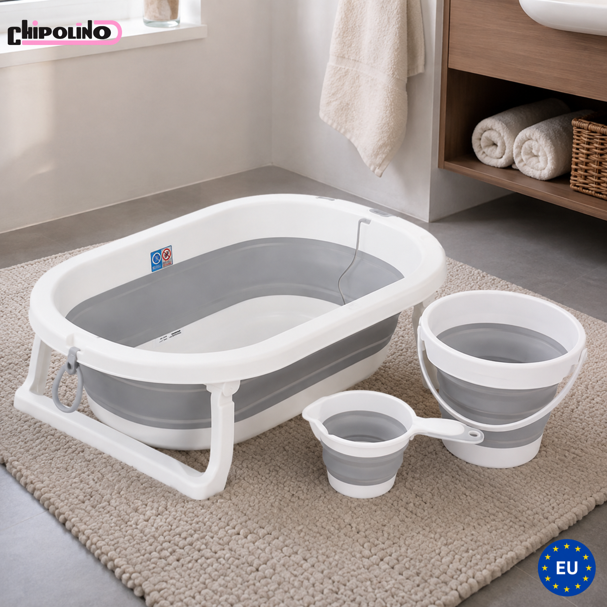 Foldable Baby Bathtub Set