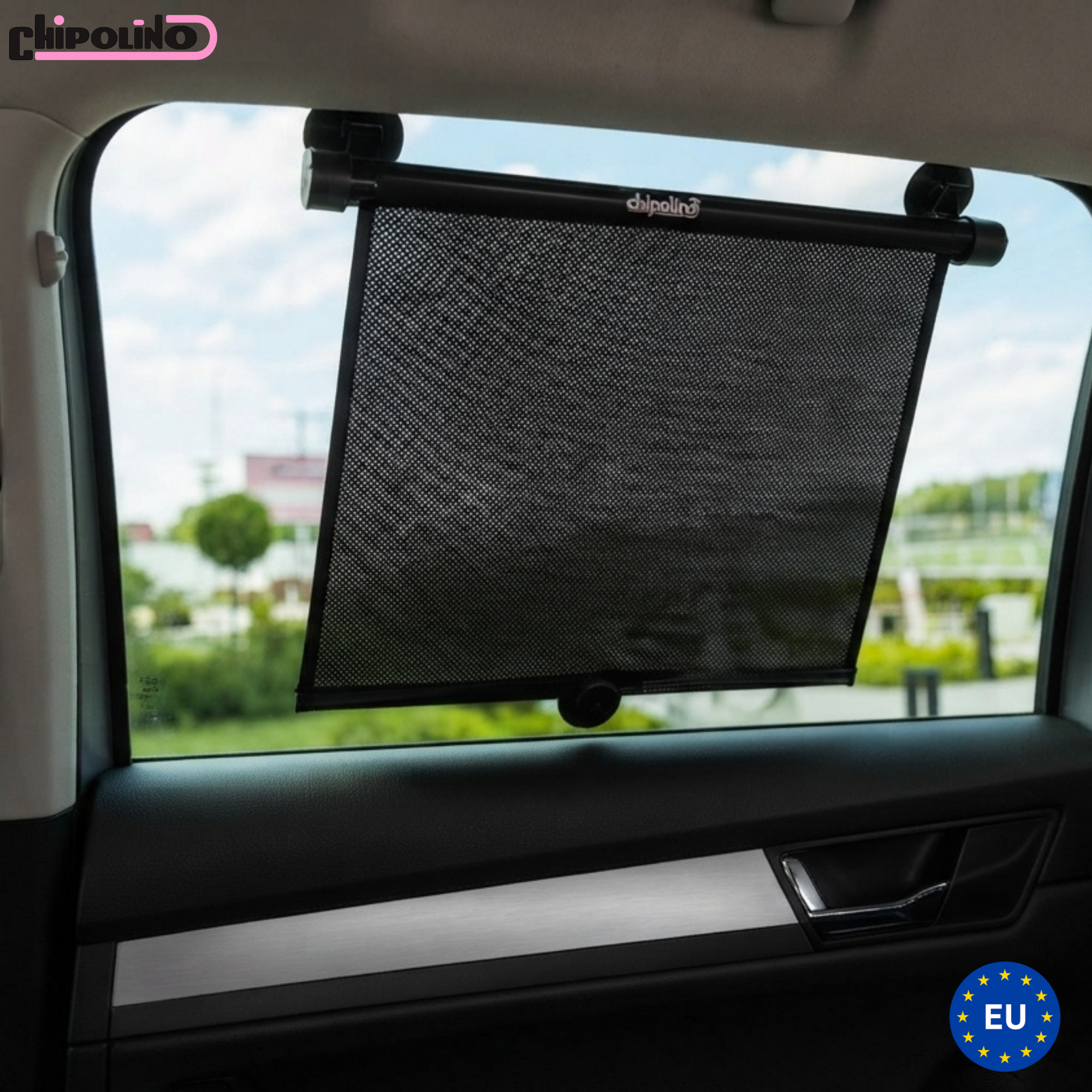 Car Sunshade Roller Blind – Black