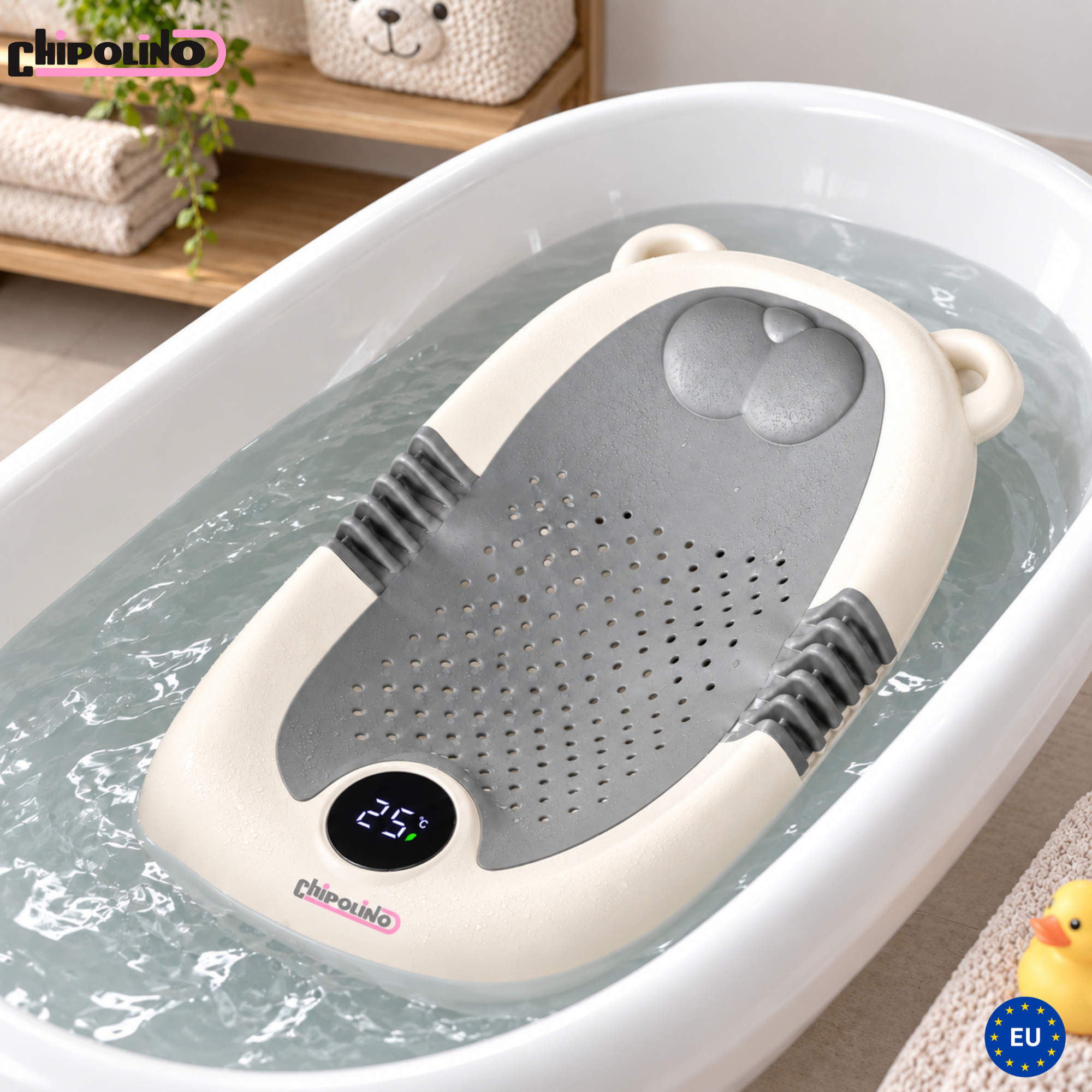 Foldable Baby Bath Pad with Thermometer “Aquasense”