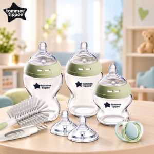 Natural Start Glass Bottle Newborn Starter Set – 7 Pieces